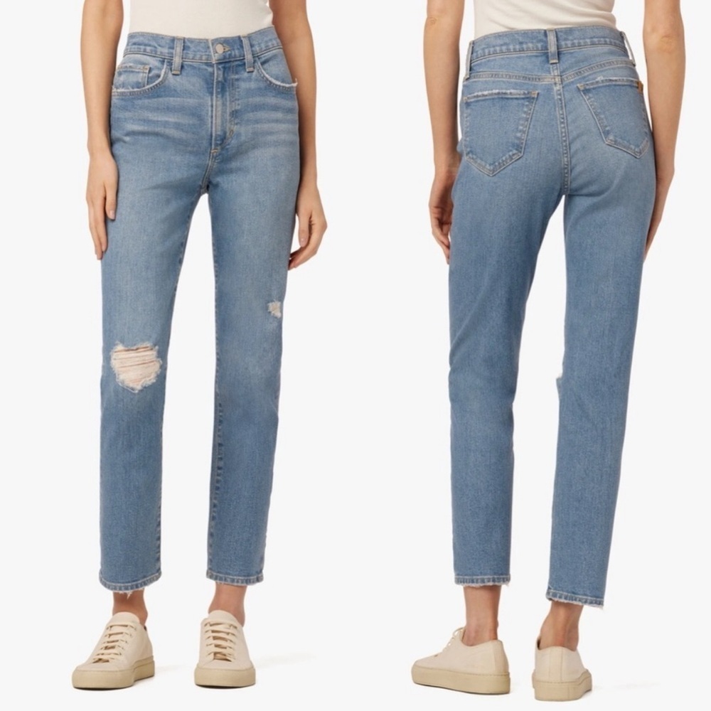 JOE’S The Honor High Rise Vintage Straight Distressed Jeans in Darling Wash
